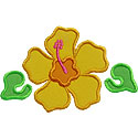 Hibiscus Flower Applique Design