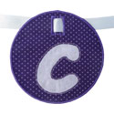 Circle Banner Reverse Alpha Applique Design Sample ctSample
