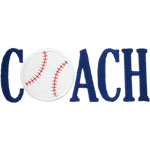 Baseball Coach Applique Design