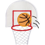 Basketball Hoop Applique Design