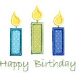 Birthday Candles Applique Design