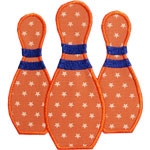 Bowling 3 Pins Applique Design