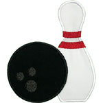 Bowling Ball Pin Applique Design