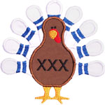 Bowling Turkey Applique Design