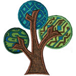 Circle Tree Applique Design