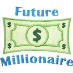 Future Millionaire Applique Design