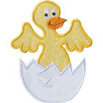 Hatching Birdie Applique Design