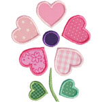 Heart Flower Applique Design