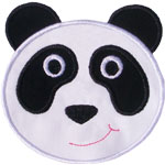 Panda Bear Face Applique Design