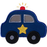 Police Car Applique Design