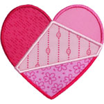 Quilted Heart Applique Design