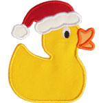 Santa Duck Applique Design