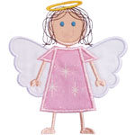 Stick Girl Angel Applique Design