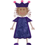 Stick Girl Princess Applique Design