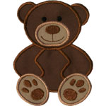 Teddy Bear Applique Design
