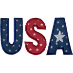 USA Lettering Applique Design