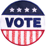 Vote Button Applique Design