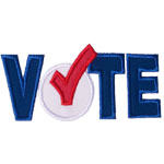 Vote Check Mark Applique Design