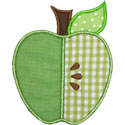 Apple Quarter Cut Applique Design