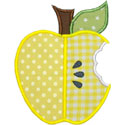 Apple Quarter Cut Bite Applique Design