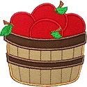 Basket Apples Applique Design