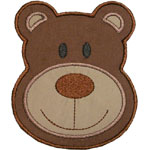 Bear Face Applique Design