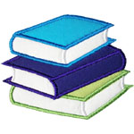 Book Pile Applique Design