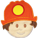 Boy Coal Miner Applique Design