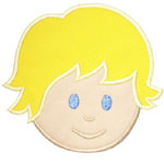 Boy Head Applique Design