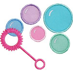 Bubble Wand Applique Design