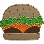 Cheeseburger Applique Design