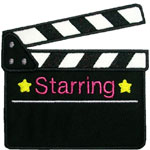 Clapper Board Applique Design