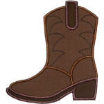 Cowboy Boot Applique Design
