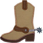 Cowboy Boot Spur Applique Design