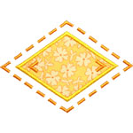 Diamond Stitch Frame Applique Design