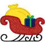 Gifts Sleigh Applique Design