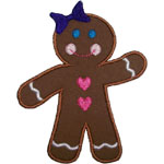 Gingerbread Girl Applique Design