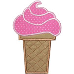 Ice Cream Cone Applique Design