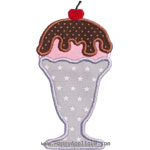 Ice Cream Sundae Applique Design