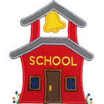 Old School House Applique Design