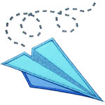 Paper Airplane Applique Design