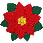 Poinsettia Applique Design