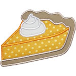Pumpkin Pie Slice Applique Design