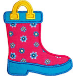 Rain Boot Applique Design