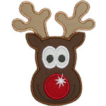 Rudolph Face Applique Design