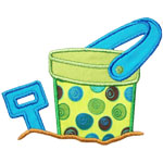 Sand Pail Shovel Applique Design