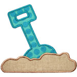 Sand Shovel Applique Design