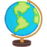 School Globe Applique Design