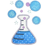 Science Beaker Applique Design