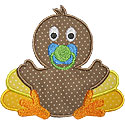 Baby Turkey Applique Design